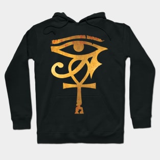 Egyptian Eye Of Horus Ankh Egypt Archaeologist Gold Hoodie